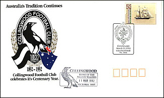 1992 Collimgwood Centenary Cover
